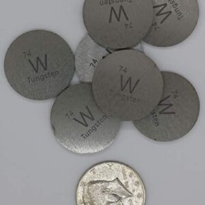 Tungsten (W) 30.68mm Metal Disc - One Troy Ounce