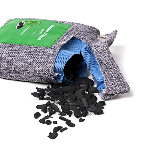 MerLerner 4 Pack Bamboo Charcoal Bag Activated Bamboo Charcoal Bags For Home、Car、Shoes、Refrigerator(2/4/6 Pack,2 Colors)