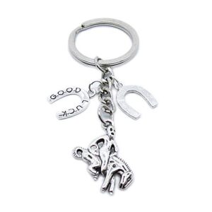 5 pieces keychain keyring jewellery clasps charms suppliers cc7t3d athlete equestrian hoof horse horseshoe