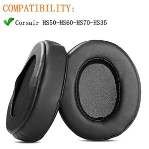 Replacement Ear Pads Cups Cushion Compatible with Corsair HS50 HS60 HS70 Pro Gaming Headset Headphones Earmuffs (Style 1)