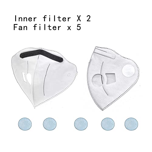 Ruishenger Filter compatible with Rsenr R11 Filter,Personal Wearable Air Purifiers Filter, Two Inner Filters,Filve Fan Filters