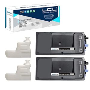 lcl compatible toner cartridge replacement for kyocera tk-3162 tk3162 1t02t90us0 ecosys p3055dn p3045dn p3060dn p3050dn (2-pack black)