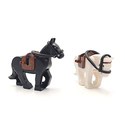 SPRITE WORLD Action War Horse Animals Building Blocks Toy 8pcs/Set with Saddles and Reins for Battleground Zoon Farm Model Educational Toys Compatible Major Block