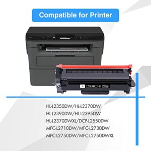 TRUE IMAGE Compatible Toner Cartridge Replacement for Brother TN760 TN730 for DCP-L2550DW MFC-L2710DW MFC-L2750DW HL-L2350DW HL-L2370DW HL-L2390DW HL-L2395DW Printer Ink High Yield (Black, 2-Pack)