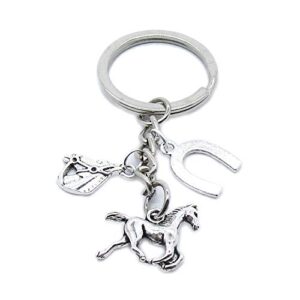 5 pieces keychain keyring jewellery clasps charms suppliers sd7b9w running head hoof horse horseshoe