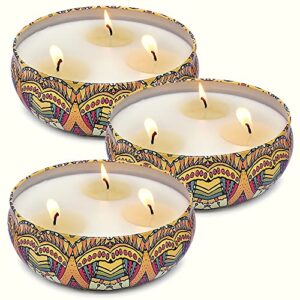 citronella candle outdoor, large 3 wicks 13.5oz soy wax bugs away candles for outside patio porch, 3 packs