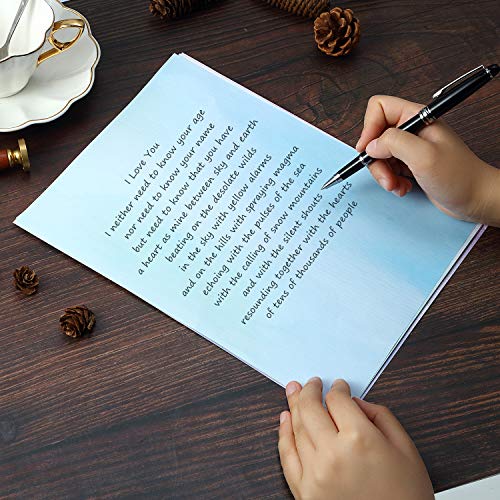 60 Sheets Stationary Papers 12 Watercolor Styles Writing Stationary Papers Letter, Double Sided Writing Paper, 8.5 x 11 Inches