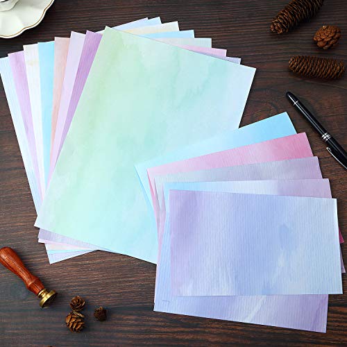 60 Sheets Stationary Papers 12 Watercolor Styles Writing Stationary Papers Letter, Double Sided Writing Paper, 8.5 x 11 Inches