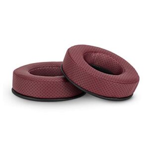 Brainwavz Round Memory Foam Earpads - Suitable Many Large Headphones - SteelSeries, HD668B, ATH, AKG K553, HifiMan, ATH, Philips, Fostex, Sony Ear Pad & More (Perforated Red)