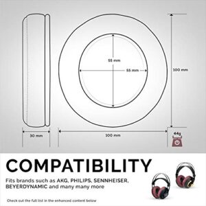 Brainwavz Round Memory Foam Earpads - Suitable Many Large Headphones - SteelSeries, HD668B, ATH, AKG K553, HifiMan, ATH, Philips, Fostex, Sony Ear Pad & More (Perforated Red)