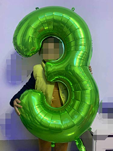 Green 8 Balloons,40 Inch Birthday Foil Balloon Party Decorations Supplies Helium Mylar Digital Balloons (Green Number 8)