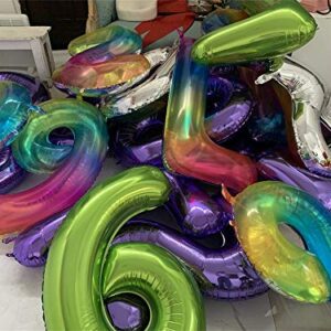 Green 8 Balloons,40 Inch Birthday Foil Balloon Party Decorations Supplies Helium Mylar Digital Balloons (Green Number 8)