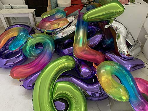 Green 8 Balloons,40 Inch Birthday Foil Balloon Party Decorations Supplies Helium Mylar Digital Balloons (Green Number 8)