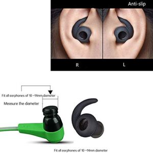 3 Pairs (S/M/L) Replacement Anti-Slip Silicone Eartips Earbuds Ear Tips Buds Eargels Compatible for Synchros Reflect BT Sports Wireless in-Ear Earphones (Black)