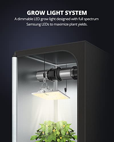 VIPARSPECTRA XS1500 LED Grow Light with Samsung LM301B Diodes & MeanWell Driver, Dimming Daisy Chain Full Spectrum Grow Lights for Indoor Plants Veg and Bloom 2x2/3x3 Grow Tent Actual Power 150Watt