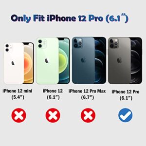 QHOHQ 3 Pack Screen Protector for iPhone 12 Pro 6.1 Inch with 2 Pack Tempered Glass Camera Lens Protector, Ultra HD, 9H Hardness, Scratch Resistant, Easy Install - case Friendly