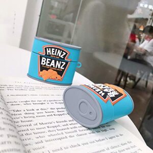 Generic for Airpods Silicone Case Funny Cover Compatible Apple Airpods 1&2[Best Gift for Girl Boy] for Kids Girls Teens Boys Character Skin Keychain Airpod - Tomato Sauce Baked Beans