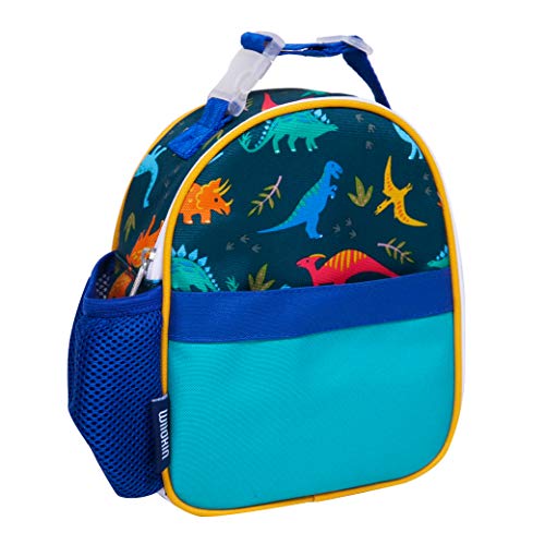 Wildkin Insulated Clip-in Lunch Box Bag for Boys & Girls, Measures 9 x 7 Inches Lunch Box for Kids, Ideal for Hot or Cold Snacks for School & Travel Kids Lunch Box (Jurassic Dinosaurs)