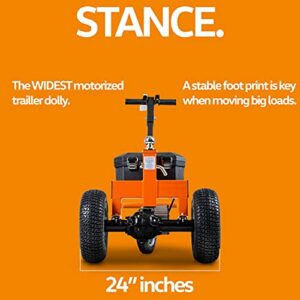 SuperHandy Trailer Dolly Electric Power 2800LBS Max Trailer Weight, 450LBS Max Tongue Weight, DC 24V 800W 12V 7Ah Powered Heavy Duty Commercial Jack Lever 2" Ball Mount Included