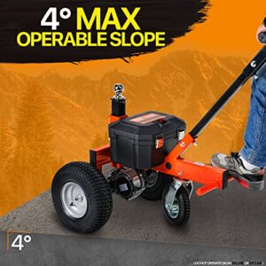 SuperHandy Trailer Dolly Electric Power 2800LBS Max Trailer Weight, 450LBS Max Tongue Weight, DC 24V 800W 12V 7Ah Powered Heavy Duty Commercial Jack Lever 2" Ball Mount Included