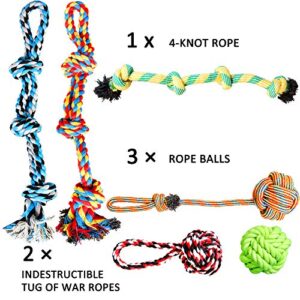 Youngever 6 Pack Large Dog Rope Toys, Dog Chew Toys, Dog Toys for Large, XL Large Dogs