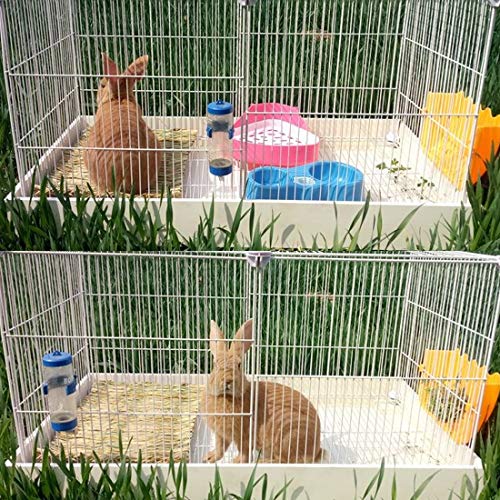 PINVNBY 6 Pack Rabbit Grass Mat, Bunny Natural Straw Woven Bed, Small Animal Cages Hay Nest Sleeping, Chewing, Nesting and Toys for Guinea Pig Hamster and Rat Bed Mat