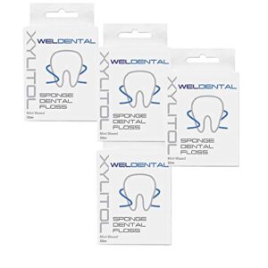 weldental xylitol expanding dental floss 50m available in singles, 4-packs, and 6-packs