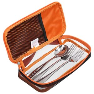 cabilock utensil bag silverware case travel cookware kit storage bag tableware fork spoon chopsticks organizer for backpacking picnic bbq camping hiking travel