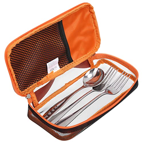 Cabilock Utensil Bag Silverware Case Travel Cookware Kit Storage Bag Tableware Fork Spoon Chopsticks Organizer for Backpacking Picnic BBQ Camping Hiking Travel