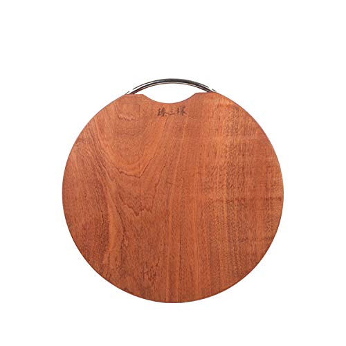 ZhenSanHuan Natural Wood Cutting Board, whole piece of Willow/Sapele wood, no glue, no painting, chopping block (Sapele, 34CM/13.4inches)