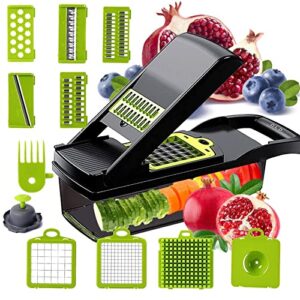 dld 11 in 1 multi-function vegetable and fruit chopper kitchen multi-function diced vegetable artifact potato shredded grater grater household potato chip sliced grater gray