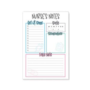 Tiny Expressions - Nurse Appreciation Notepads | Nursing Gifts & Office Supplies | 50 Tear Away Sheets on Premium Paper Made in the USA | Cute Medical Agenda Set