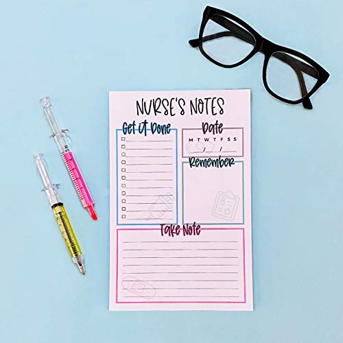 Tiny Expressions - Nurse Appreciation Notepads | Nursing Gifts & Office Supplies | 50 Tear Away Sheets on Premium Paper Made in the USA | Cute Medical Agenda Set