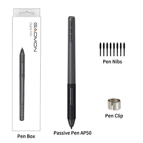 GAOMON Battery-free Pen AP50 with 8192 Levels Pen Pressure Designed for GAOMON PD1161/ PD1220/ PD1320/ PD1561 /PD156PRO Graphics Tablets