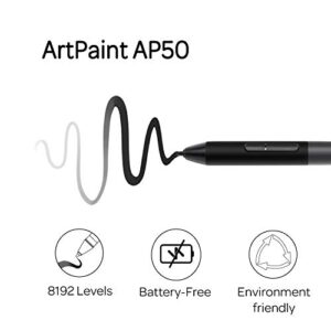 GAOMON Battery-free Pen AP50 with 8192 Levels Pen Pressure Designed for GAOMON PD1161/ PD1220/ PD1320/ PD1561 /PD156PRO Graphics Tablets