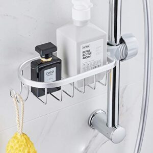 faucet shower rod assembled kitchen washing sponge holder faucet caddy shower soap basket,bright silver color