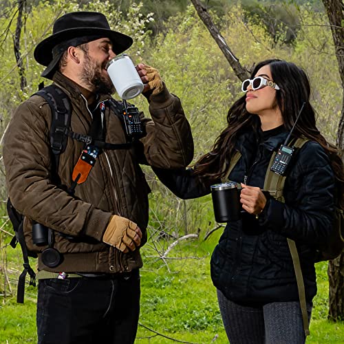 LaserGram 15oz Vacuum Insulated Coffee Mug, Coat of Arms Dominican Republic, Personalized Engraving Included (Maroon)