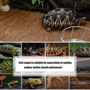 Hamiledyi Reptile Carpet Natural Coconut Fiber Tortoise Carpet Mat for Pet Terrarium Liner Reptile Supplies for Lizard Snake Chamelon Turtle Bedding Bunny Rabbit Mat（4 pcs）