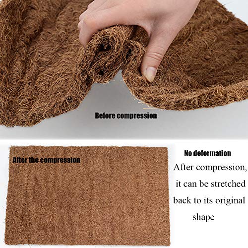 Hamiledyi Reptile Carpet Natural Coconut Fiber Tortoise Carpet Mat for Pet Terrarium Liner Reptile Supplies for Lizard Snake Chamelon Turtle Bedding Bunny Rabbit Mat（4 pcs）