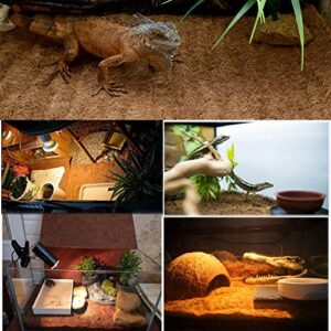 Hamiledyi Reptile Carpet Natural Coconut Fiber Tortoise Carpet Mat for Pet Terrarium Liner Reptile Supplies for Lizard Snake Chamelon Turtle Bedding Bunny Rabbit Mat（4 pcs）