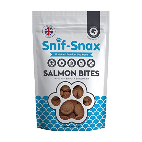 Snif-Snax™ Human Grade Dog Treats - All-Natural Smoked Salmon & Sweet Potato Bites, 4oz