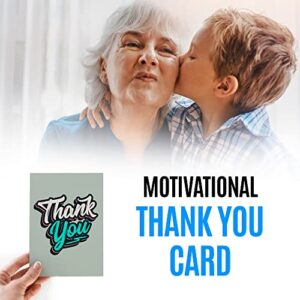 Individual Thank You card with envelope for any occasion | Awesome present idea to show gratitude for her or him | Perfect card to say thank you to a family member, a member of your staff or a friend