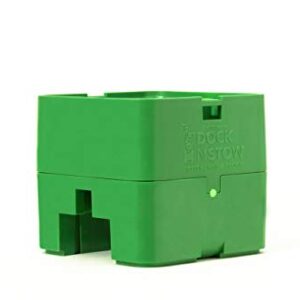 Dock N Stow Trailer Jack Block, RV Tongue Stand Stores on Frame, Fits Most Jack, Post, Foot, or Wheel, for Camper, Pop Up, Boat, or Travel Trailer, Green GEN1