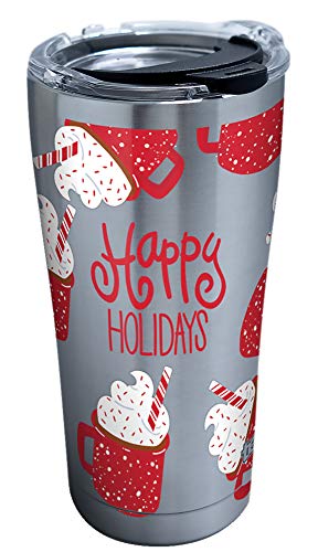 Tervis Triple Walled Happy Everything™ Insulated Tumbler Cup Keeps Drinks Cold & Hot, 20oz - Stainless Steel, Hot Cocoa