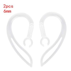 KANGneei Ear Hook Loop Clip,6mm Bluetooth Earphones Transparent Soft Silicone Ear Hook Loop Clip Headset