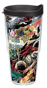 tervis made in usa double walled nickelodeon™ - teenage mutant ninja turtles insulated tumbler cup keeps drinks cold & hot, 24oz, collage
