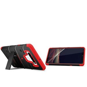 ZIZO Bolt Series for LG Stylo 6 Case with Screen Protector Kickstand Holster Lanyard - Black & Red