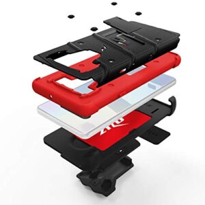 ZIZO Bolt Series for LG Stylo 6 Case with Screen Protector Kickstand Holster Lanyard - Black & Red