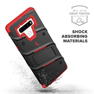 ZIZO Bolt Series for LG Stylo 6 Case with Screen Protector Kickstand Holster Lanyard - Black & Red