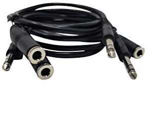 Your Cable Store 3 Pack 3 Foot 1/4 Inch Stereo Headphone Extension Cables